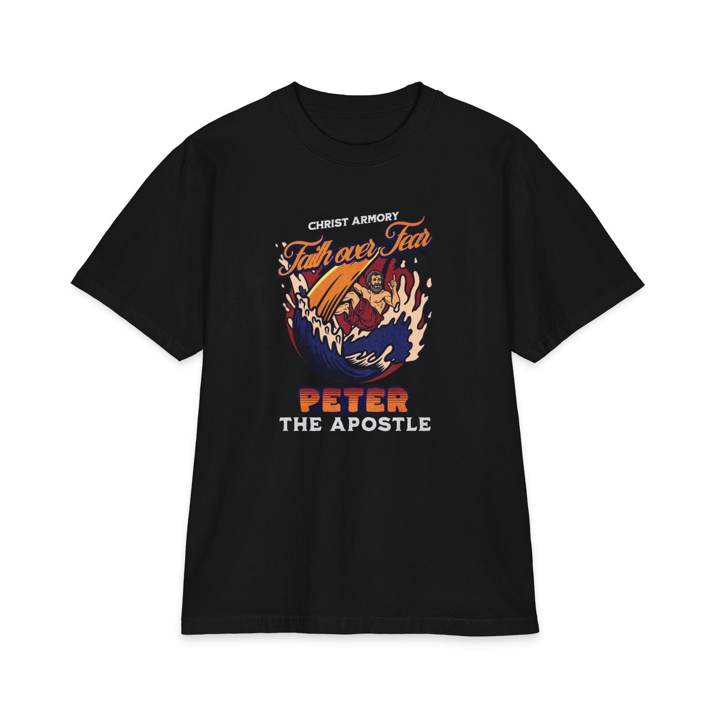 Scripture Back : Peter Surfer Max Heavyweight Isaiah 43-2 Tee