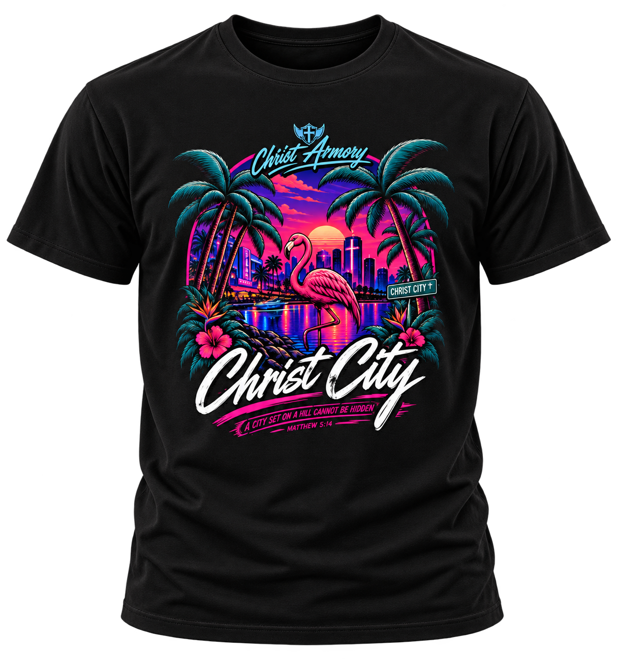 Scripture Back : Christ City Special Edition Matthew 5:14 Tee